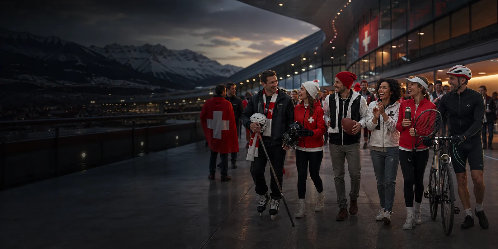 Erwachsene Sportfans feiern eine BetLabel Bonuswoche in der Schweiz