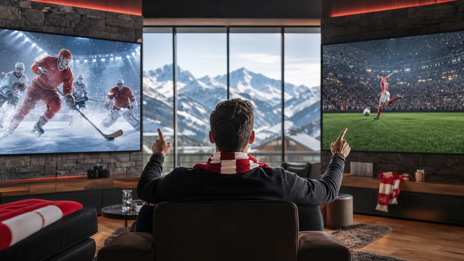Erwachsener Spieler wählt zwischen Sport- und Casino-Bonus